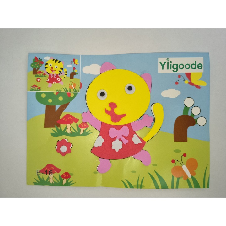 Gyermek puzzle 3+ ragasztható tárgyakkal