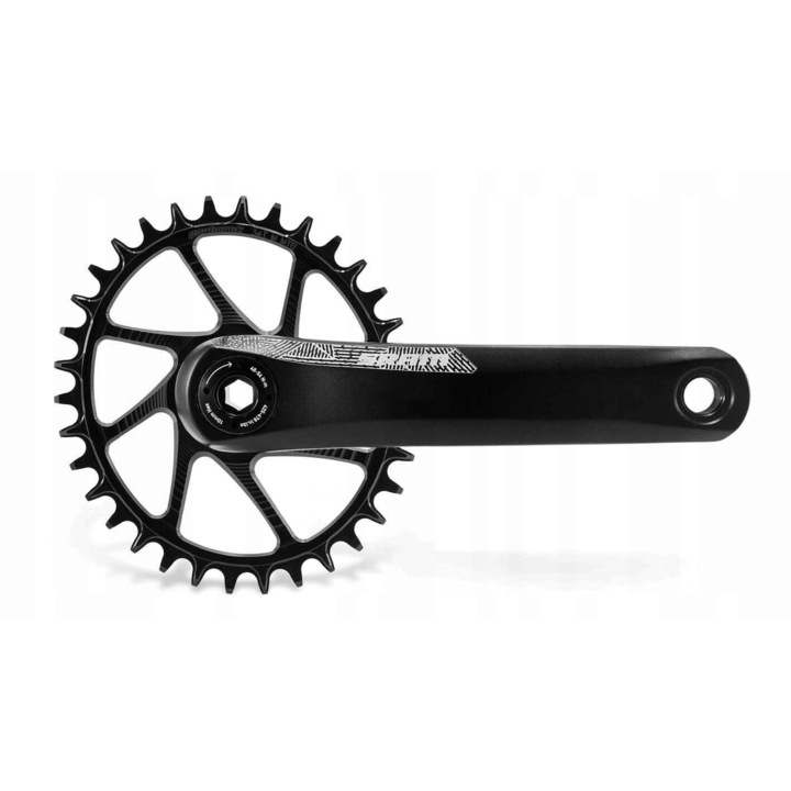 Disc oval 32T, 26-36T, aluminiu 7075-T651, neagra