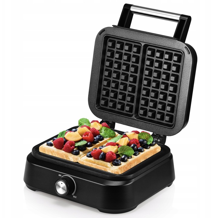 Гофретник Mozano, 2200 W, черен, за големи гофрети