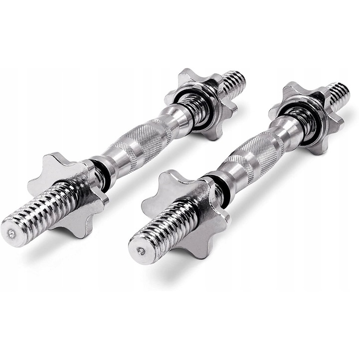 Preturi pentru haltere PROIRON, 35 cm, 4 obroze metalice spinlock, design ergonomic, compatibile cu talere de 1 inch (25 mm)