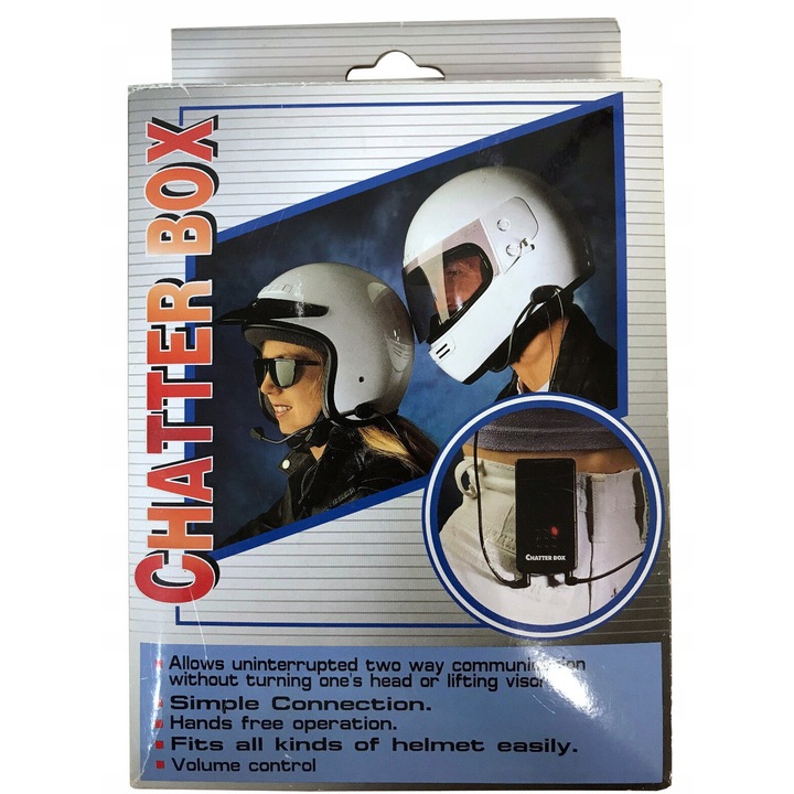 Intercom moto E-Z SPEAK, comunicare bidirectionala, montare usoara, compatibil cu toate tipurile de casti