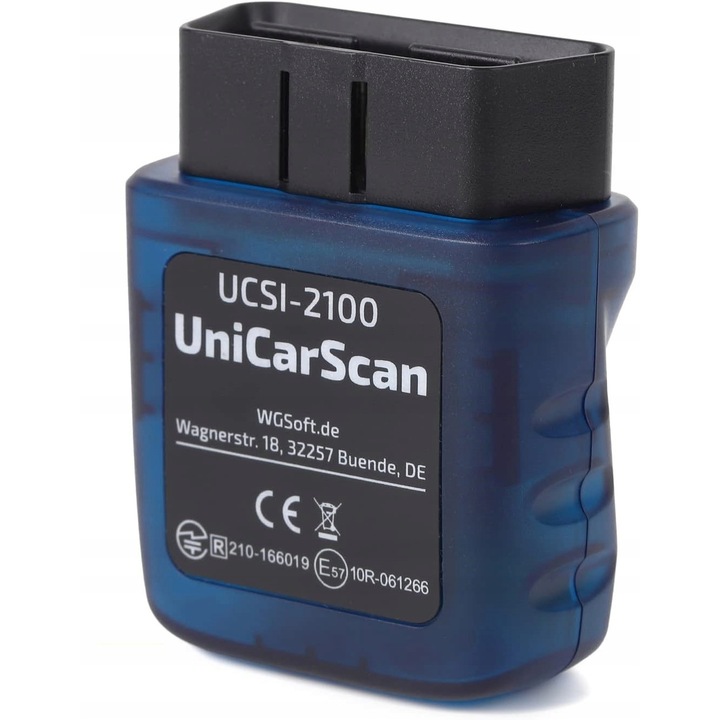 Skaner Bluetooth OBD2 UniCarScan UCSI-2100, compatibil cu iOS, Android, Windows, pentru vehicule benzina si diesel, 2001+, 2004+