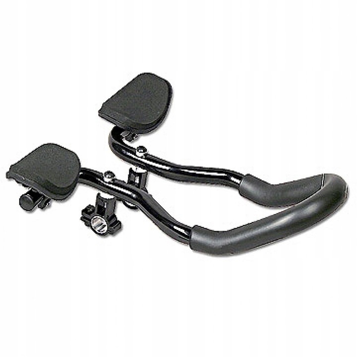 Lemondka triatlon Tranz-X, aluminiu, 22.2/25.4mm, neagra, 40cm, set montaj inclus