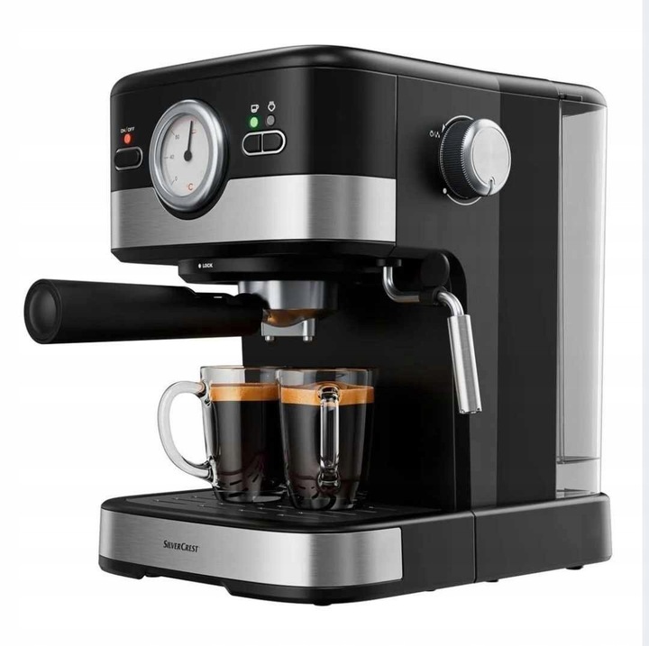 Espressor SilverCrest SEM 1100 C5, 1100 W, 15 bar, 1 l, 27x22,3x30,9cm