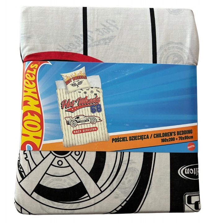 HOT WHEELS ágyneműhuzat garnitúra 160x200cm, 2 részes, 100% pamut, többszínű