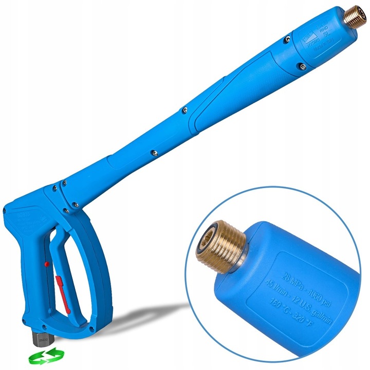 Pistol de spuma MTM SGS35, 3/8"F, M18, rotativ, din inox, 525mm