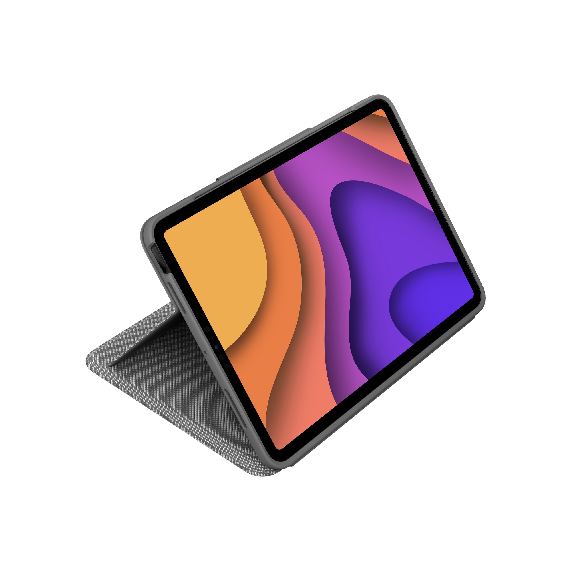 Husa cu tastatura Logitech Folio Touch, pentru iPad Air, trackpad, gri
