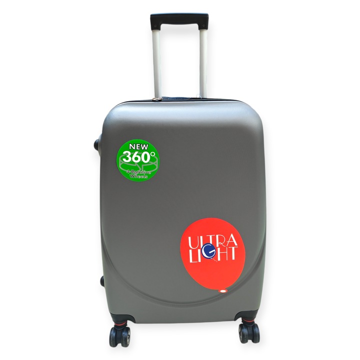 Troler ultra-ușor, rigid-Gri Grafit-67×43×25 cm