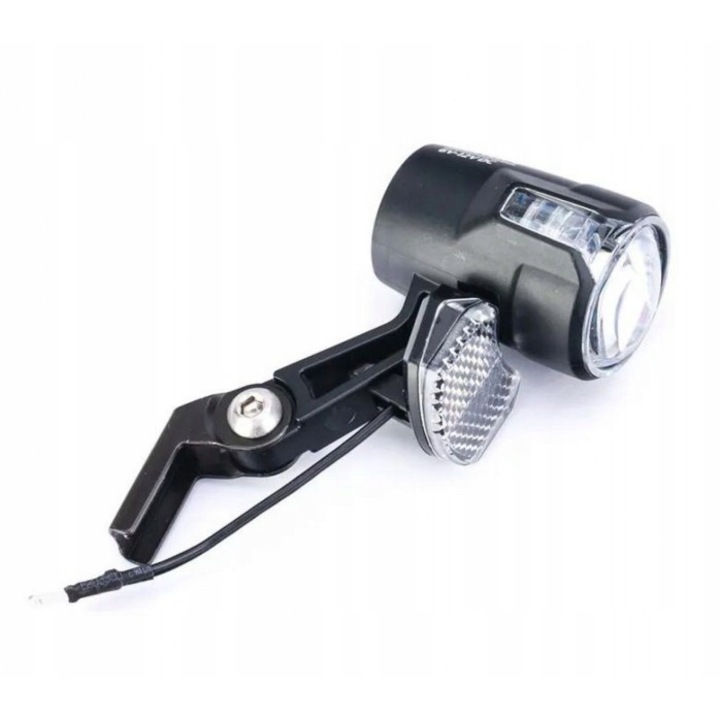 Lumina bicicleta AXA Compactline 20, LED 20 lux, design compact, conectare directa 6-12V