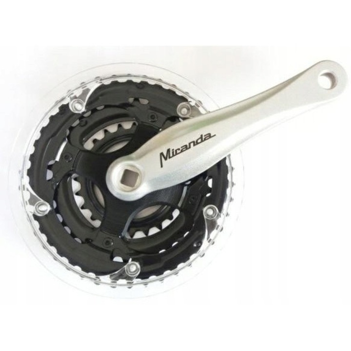 Mecanism korbowy Miranda Beta3 170mm, 3 foi, 42T/34T/24T, argintiu