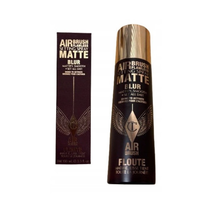 Spray fixativ machiaj Charlotte Tilbury Matte Blur 100ml, efect mat, reduce porii