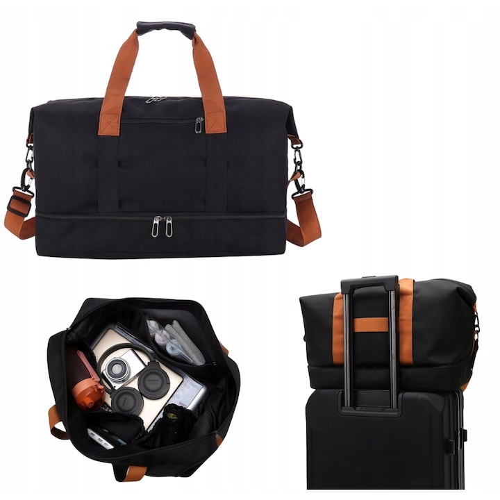 Geanta sportiva de voiaj, impermeabila, cu compartimente, set complet, 30x45cm