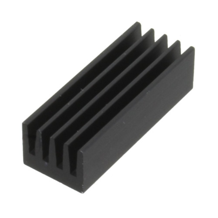 Radiator aluminiu extrudat, Fischer Elektronik, 21x8mm, negru