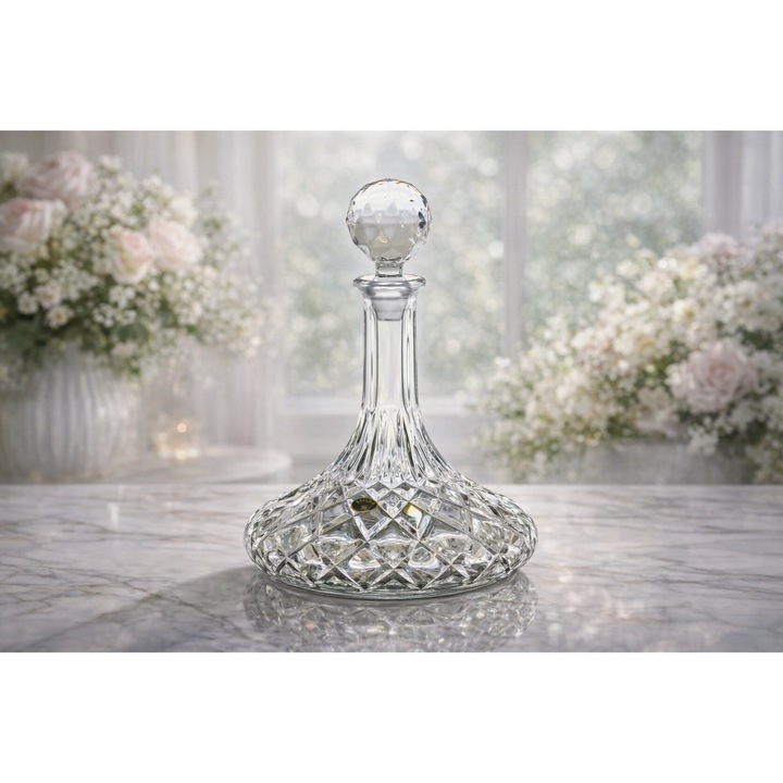 Decantor vin Bohemia Cristal, cristal, design elegant, 950ml
