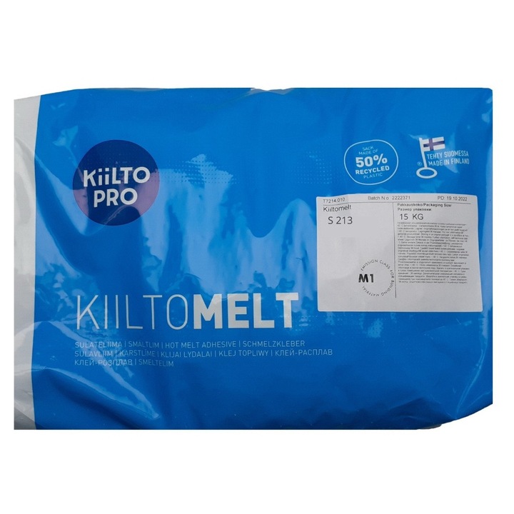 Adeziv tip termoclei, termofuzibil, cant ABS, PVC KIILTOMELT S213, 15kg