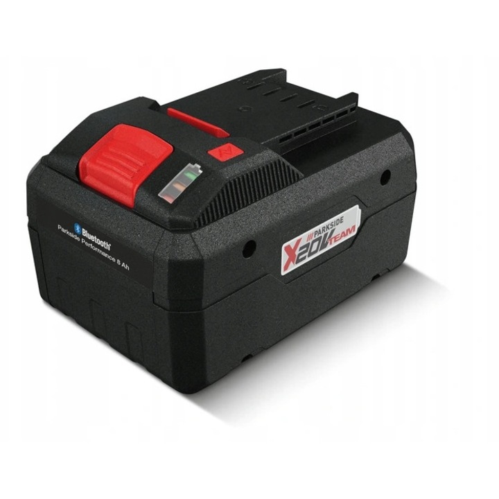 Acumulator 8Ah 20V PARKSIDE, Bluetooth, dimensiuni 12,3x7,2x8,4cm, set de monitorizare