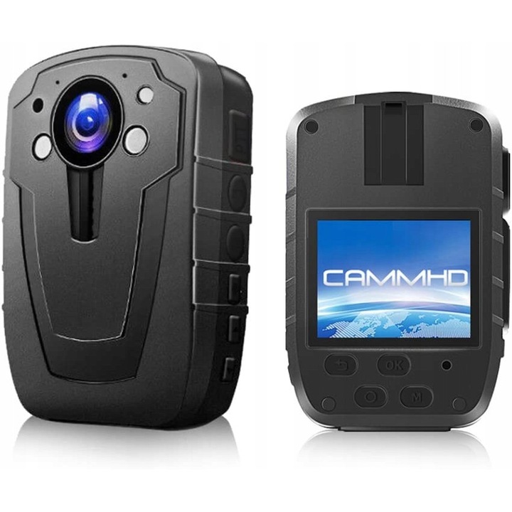 Камера за наблюдение CAMMHD C8, 2K/1296P, нощно виждане, водоустойчива IP67, 64GB, 6.2x3x9.3cm