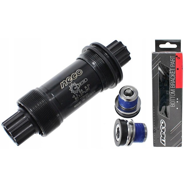 Комплект средно движение NECO BSA ISIS 68/113mm, 2 чашки, 2 болта, 321гр