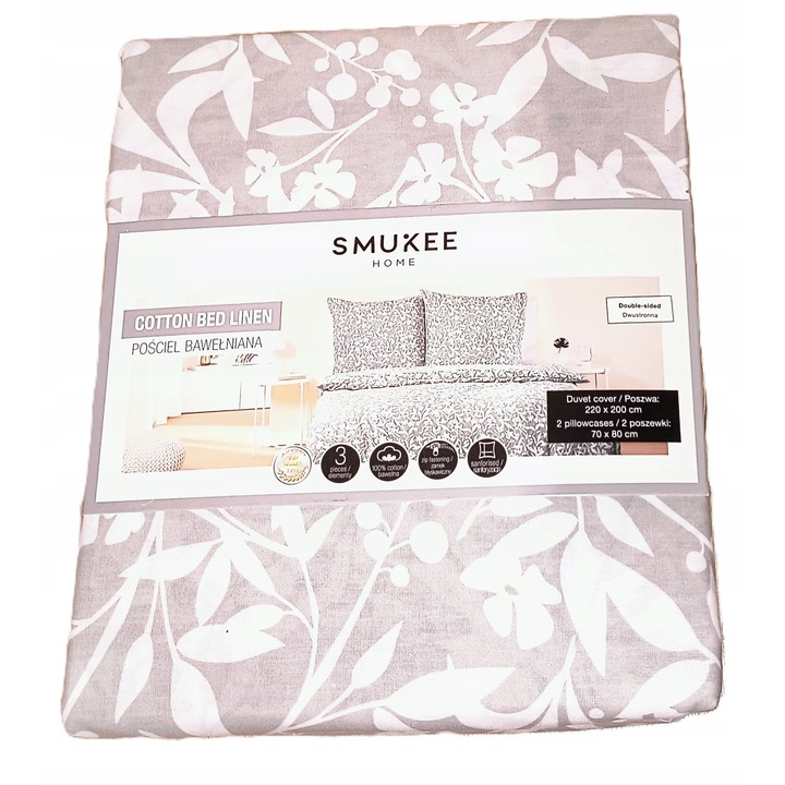 Ágyneműhuzat garnitúra 100% pamut, 220x200cm, 2x párnahuzat, többszínű