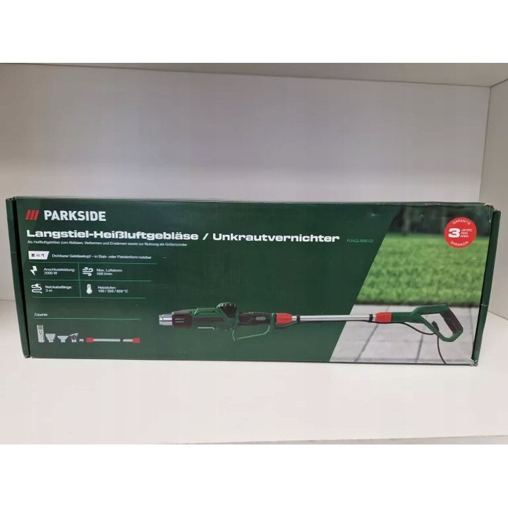 Opala 2 in 1 Parkside, 2000W, 650C, set cu accesorii, 107x14,6x7,7cm