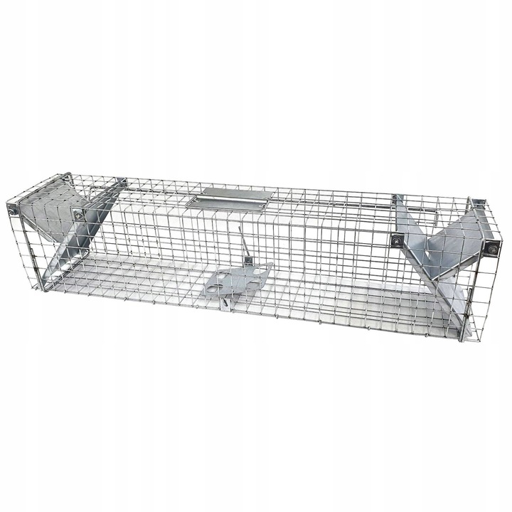 Set Capcana pentru Nurci și Dihori, 82x17x20.2 cm, Galvanizată, Cu Două Intrări