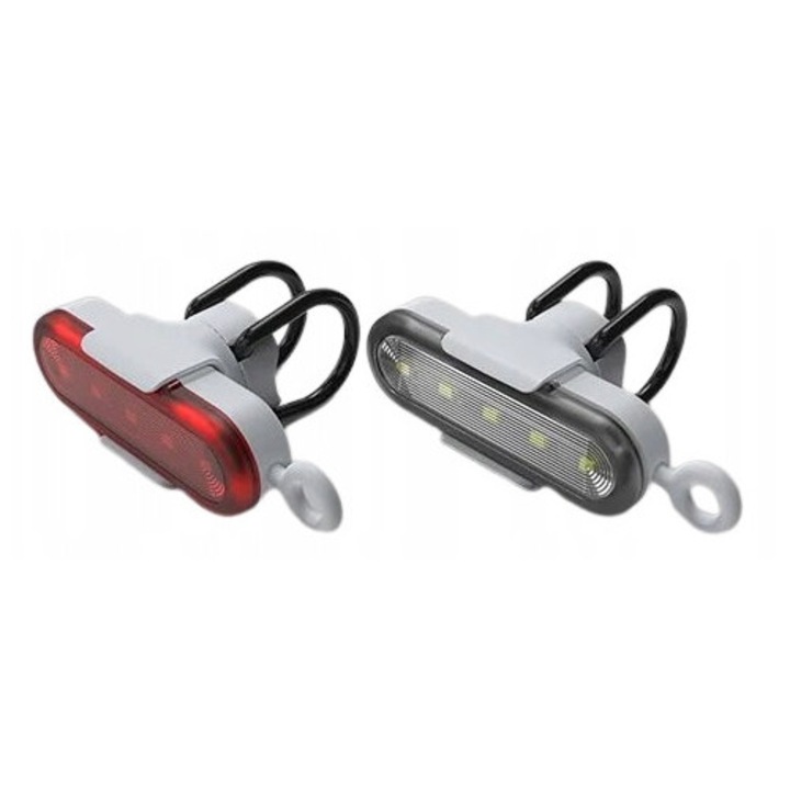 Set lumini bicicleta ReeLight STADIUM, 65 lumeni, rezistent la intemperii, montaj universal, multicolor