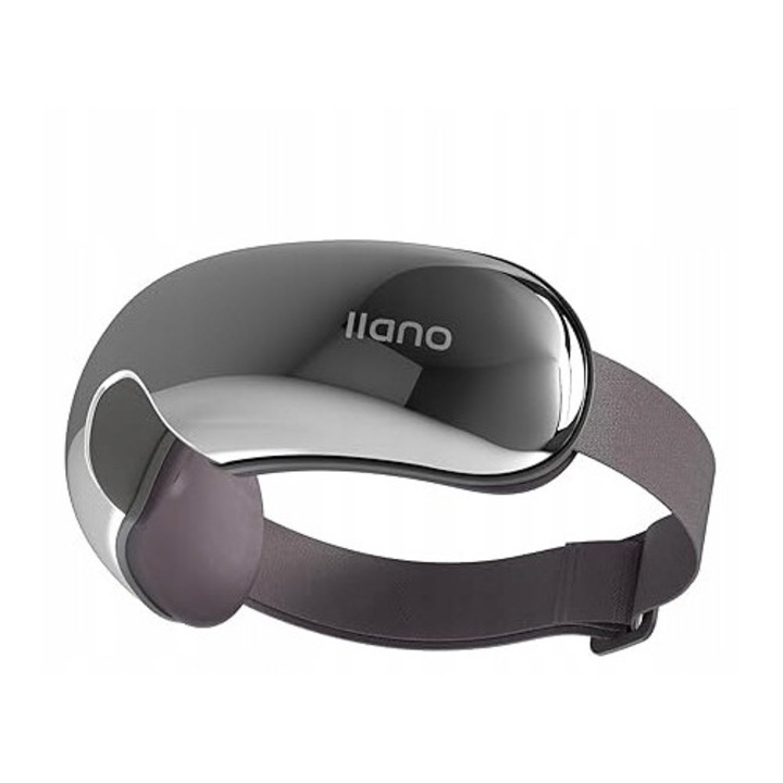 Масажор за очи, LLANO, със загряване, Bluetooth, 4 режима, сгъваем, 310гр