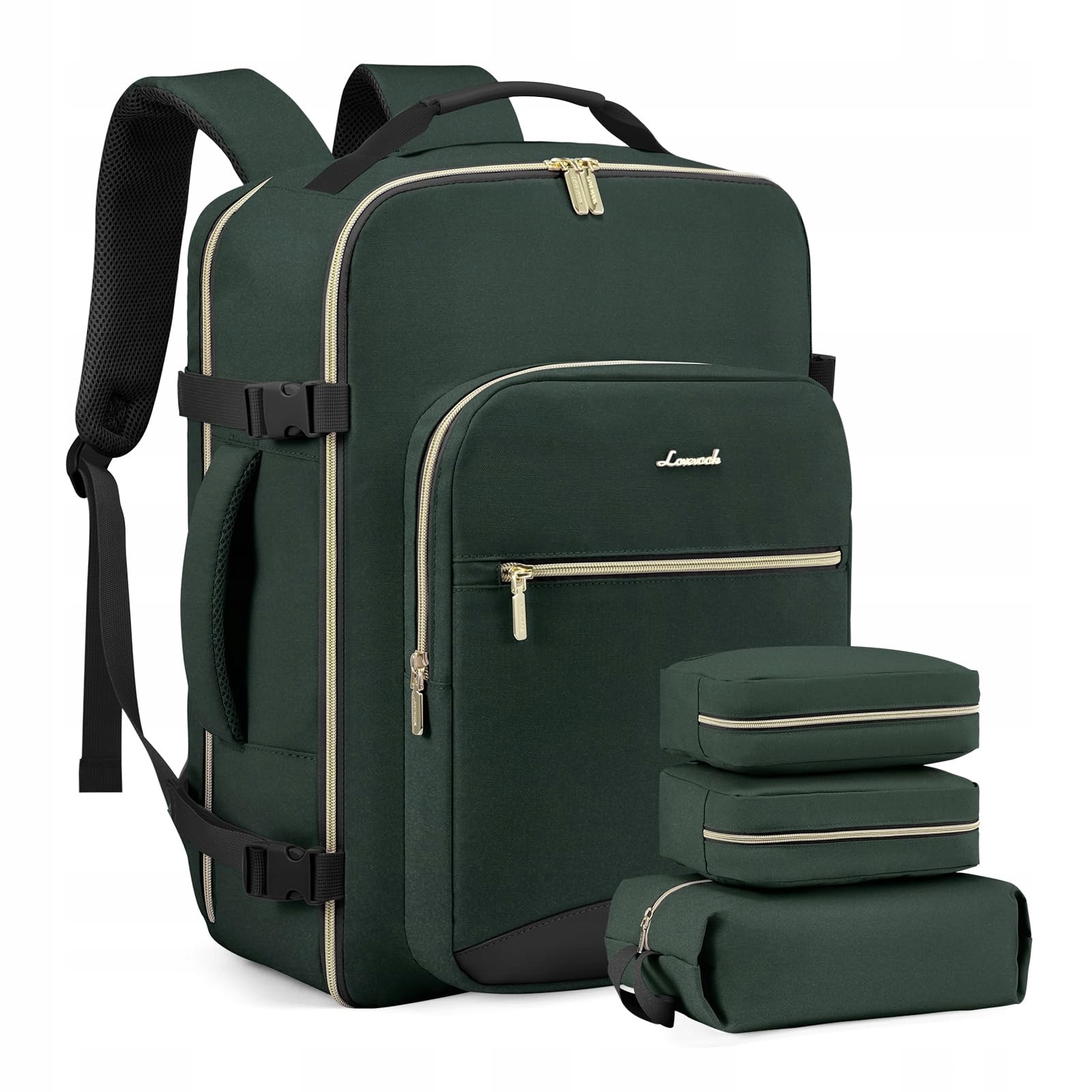 Rucsac waterproof, 40L, compartiment laptop 17,3", 3 buzunare, 46x36x20cm verde