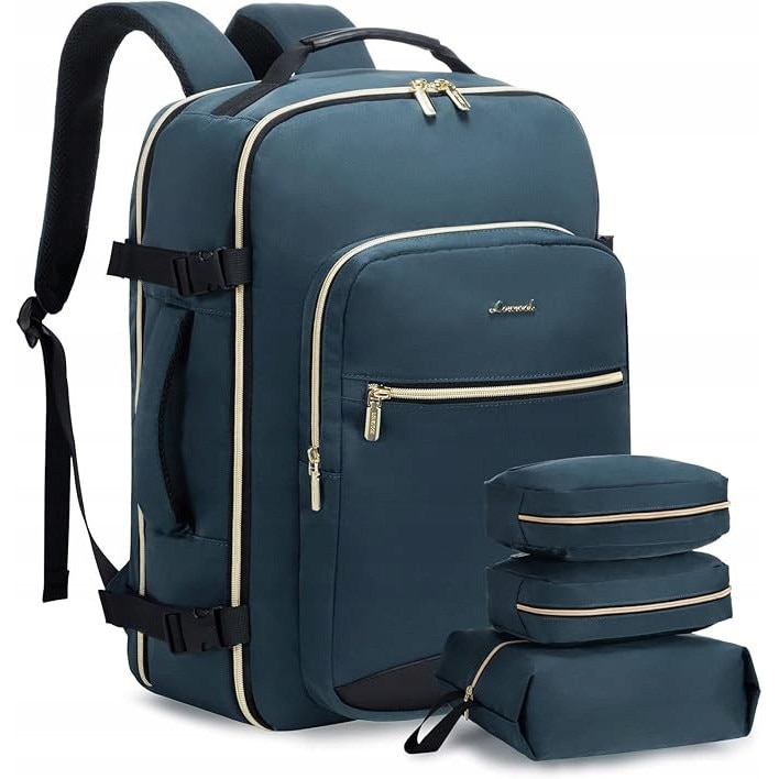 Rucsac waterproof, 40L, compartiment laptop 17,3", 3 buzunare, 46x36x20cm verde
