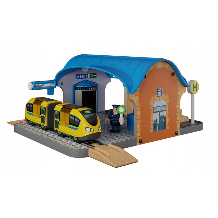 Set trenulete de jucarie, 7 elemente, multicolor, 350x225x136mm