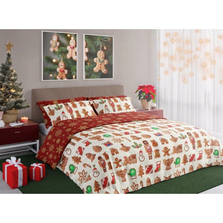 Ágyneműhuzat, 220x200cm, BAWELNA SCANDIC, 084-es modell, többszínű