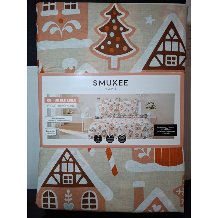 Ágyneműhuzat garnitúra 220x200cm, 100% pamut, 2 oldalas, cipzárral, többszínű