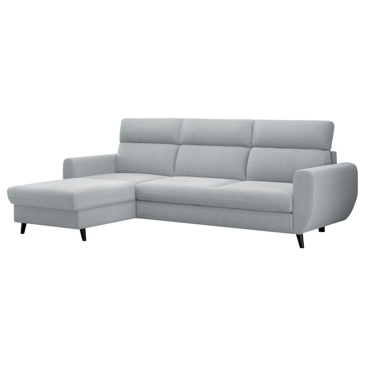 Coltar rabatabil Unoler Mini stanga, MIRJAN 24, albastru deschis, 168x258x100 cm