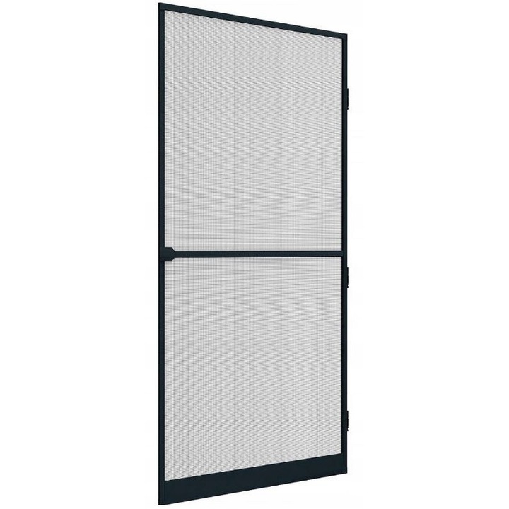 Plasa de tantari pentru usa, 100x210cm, antracit, material rezistent, autoinchidere