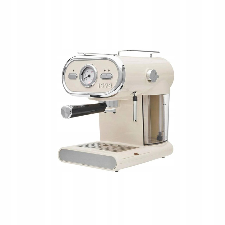 Espressor Retro Silvercrest SEMC 1100 A1 15 bar, 1100W, negru, sistem coloana, capacitate rezervor 1L