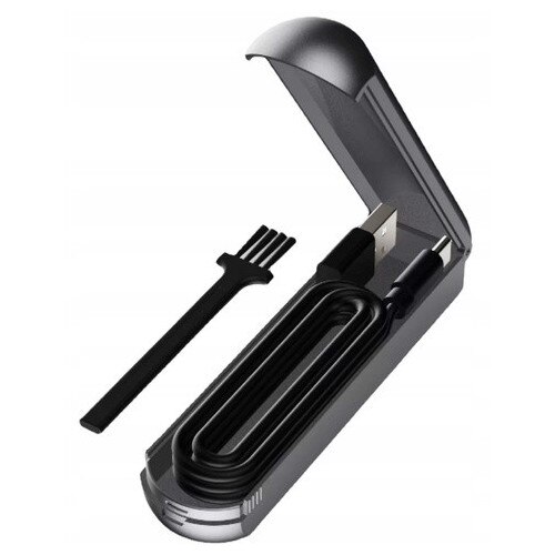 Aparat de curatat scame fara fir Ruhhy, 6 lame, baterie 1200 mAh, Negru