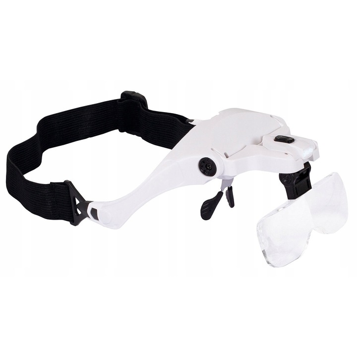 Lupa Jubilerska cu 5 Sochete Interchangeabile, 3 LED, Alb, Universal