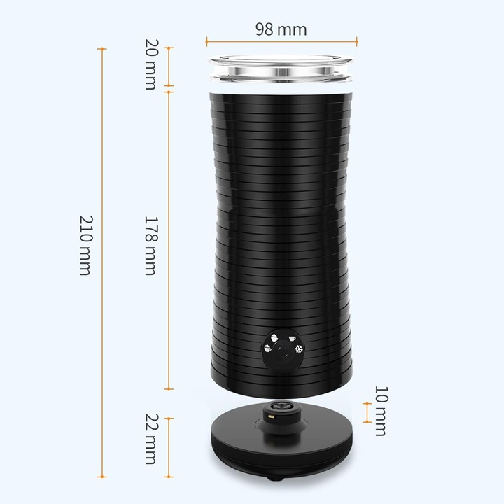 Spieniacz de lapte electric 4 in 1, Morpilot, capacitate 240ml, inox, silentios