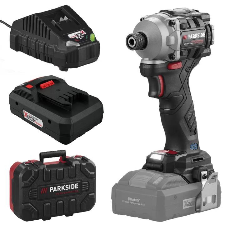 Cheie cu impact PARKSIDE PERFORMANCE 20V, 226Nm, acumulator 4Ah, set complet, 12x8,3x20,5cm