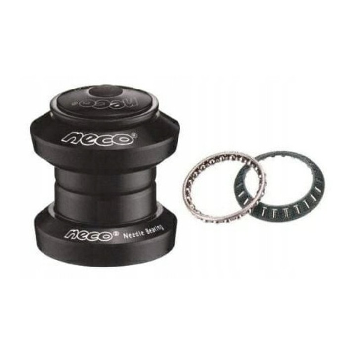 Чашки за велосипед Neco H738, алуминий, 1 1/8", черни, 155гр