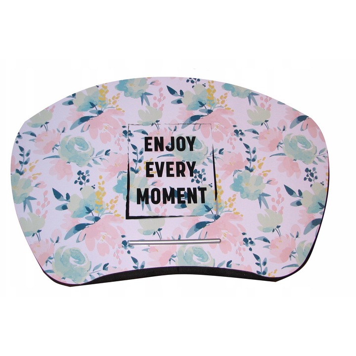 Taca cu perna pentru laptop, 52x35x9,5cm, flori, set