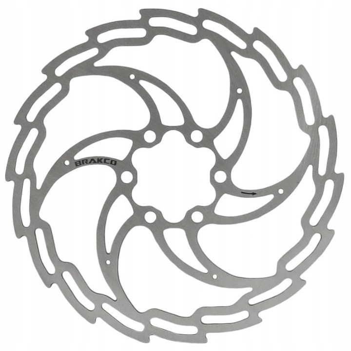 Спирачен диск Brakco TH-DR05, 180мм, 6 болта, сребрист