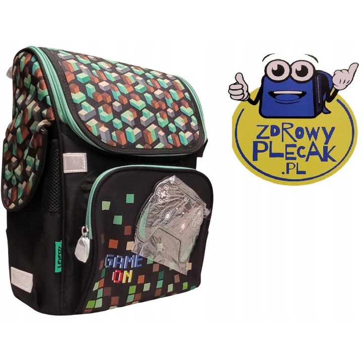 LOOZZ több színű iskolatáska, 36x17x27cm, gyerekeknek ajánlott, Venti Stream szellőzőrendszer, több rekesz