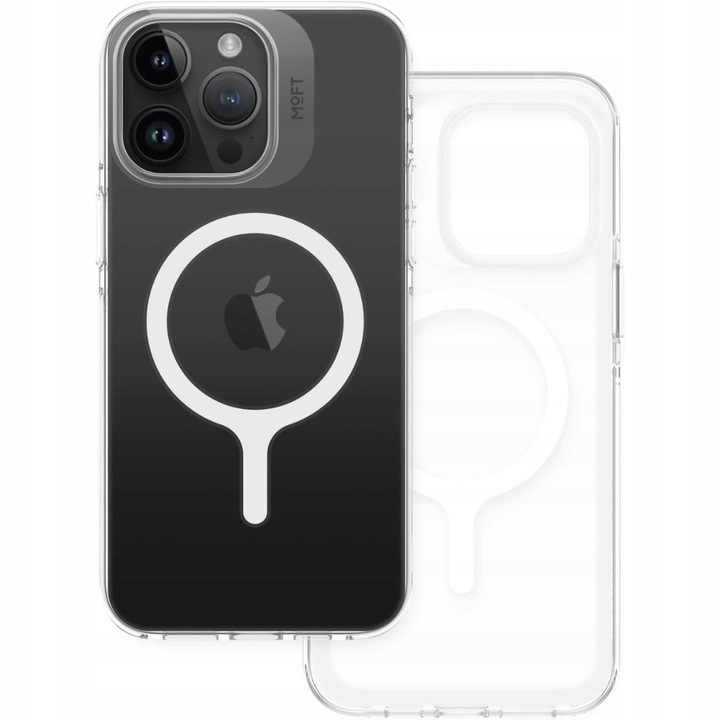 Husa transparenta MOFT pentru iPhone 15 Pro Max, rezistenta, ecologica, 0,3mm