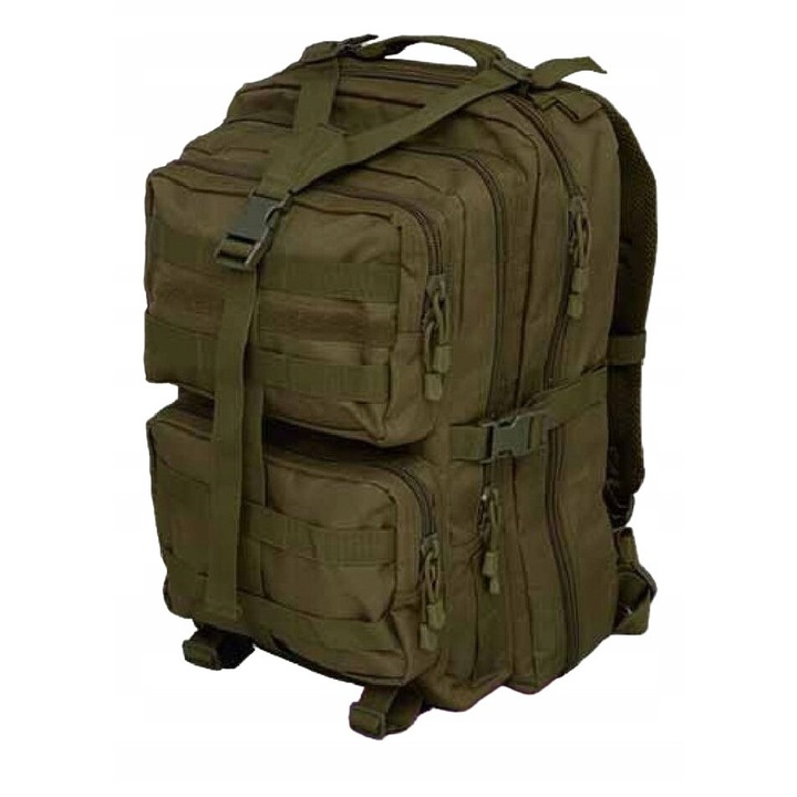 Rucsac militar Semi Line 20-40 l, kaki, 49x30x26 cm, cu organizator si curea reglabila