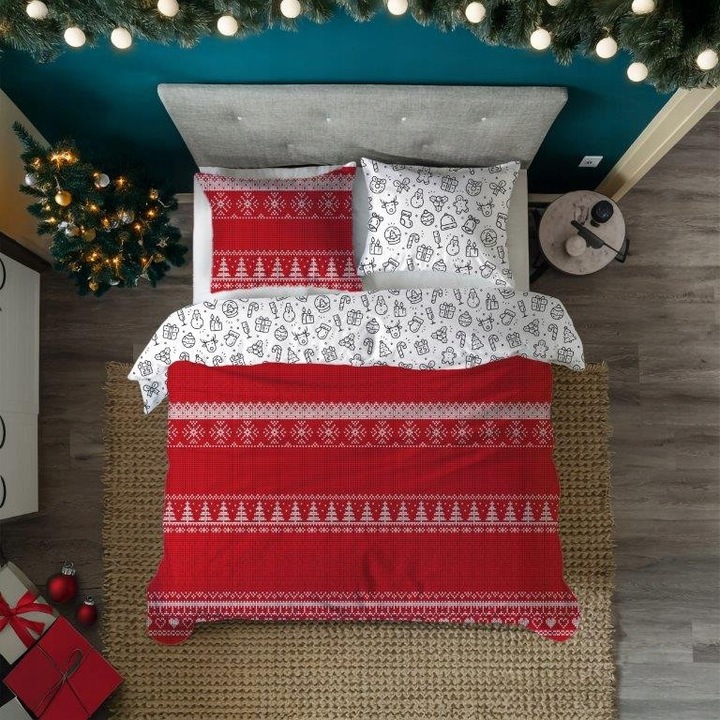 Lenjerie de pat, 220x200cm, Scandic, Bumbac, Multicolor