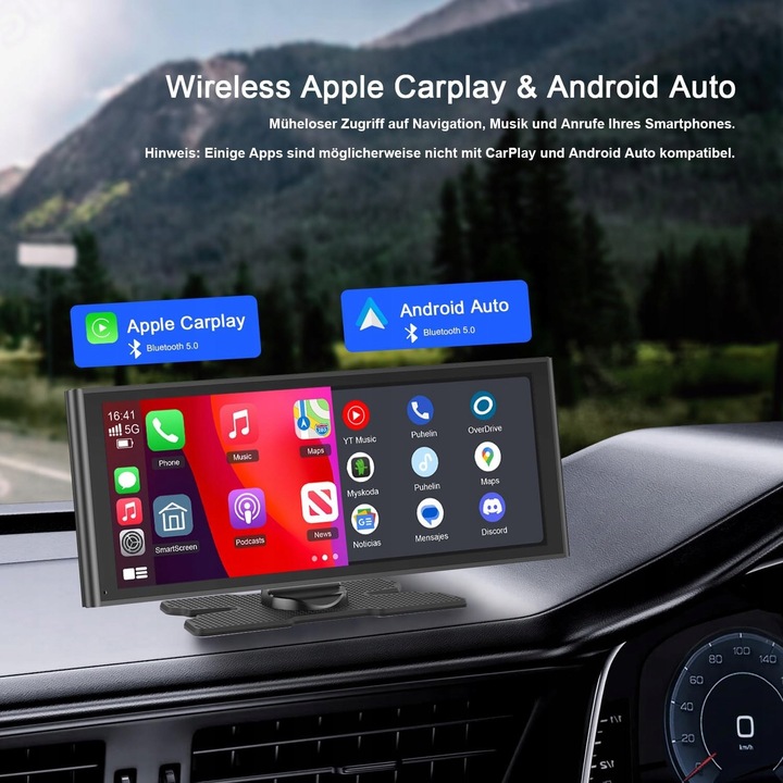Radio auto 9,26" cu CarPlay, Bluetooth 5.0, camera de marsarier, set complet