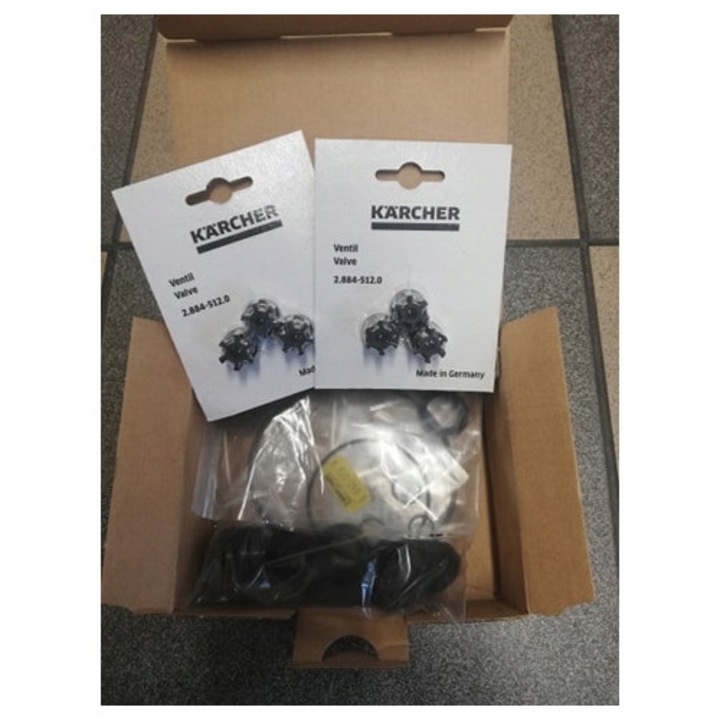 Комплект за ремонт Karcher 2.883-902.0, 20 мм, 2x клапана, 1x възвратен клапан, 1x опорен пръстен, 3x О-пръстена, 3x уплътнителни пръстена