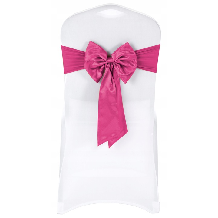 Husă scaun, Bankietowo, elastică Spandex, fucsia, 41cm