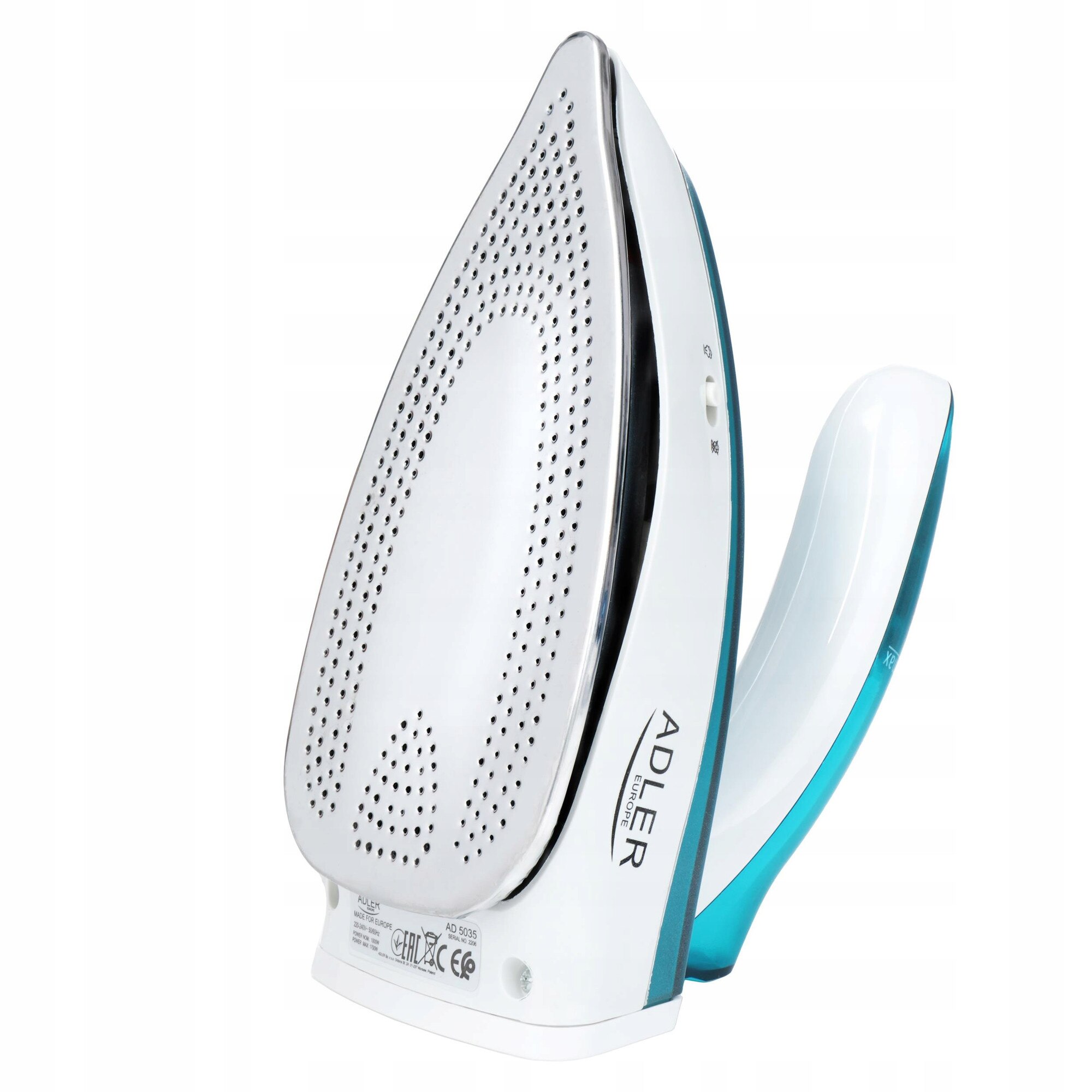 Fier de calcat turistic Adler AD 5035, 1700W, abur, pliabil, alb, 19.5x9x8.5cm